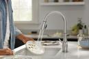 Single Handle Pull Down Kitchen Faucet in Stainless 