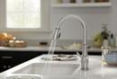 Single Handle Pull Down Kitchen Faucet in Stainless 