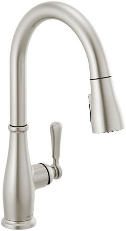 Single Handle Pull Down Kitchen Faucet in Stainless