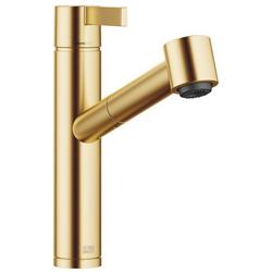 Single Handle Pull Out Kitchen Faucet in Brushed Durabrass
