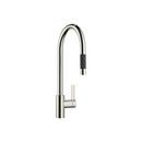 Single Handle Pull Down Kitchen Faucet in Platinum