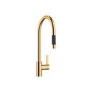 Single Handle Pull Down Kitchen Faucet in Brushed Durabrass