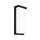 16W 1-Light 14 in. Outdoor Wall Sconce in Black