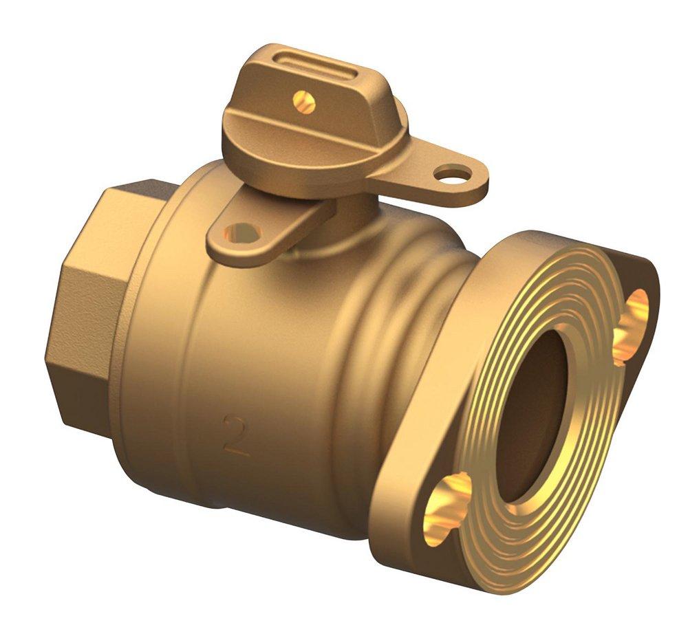 Ford Meter Box FIP x Meter Swivel Straight Ball Valve with Lockwing 