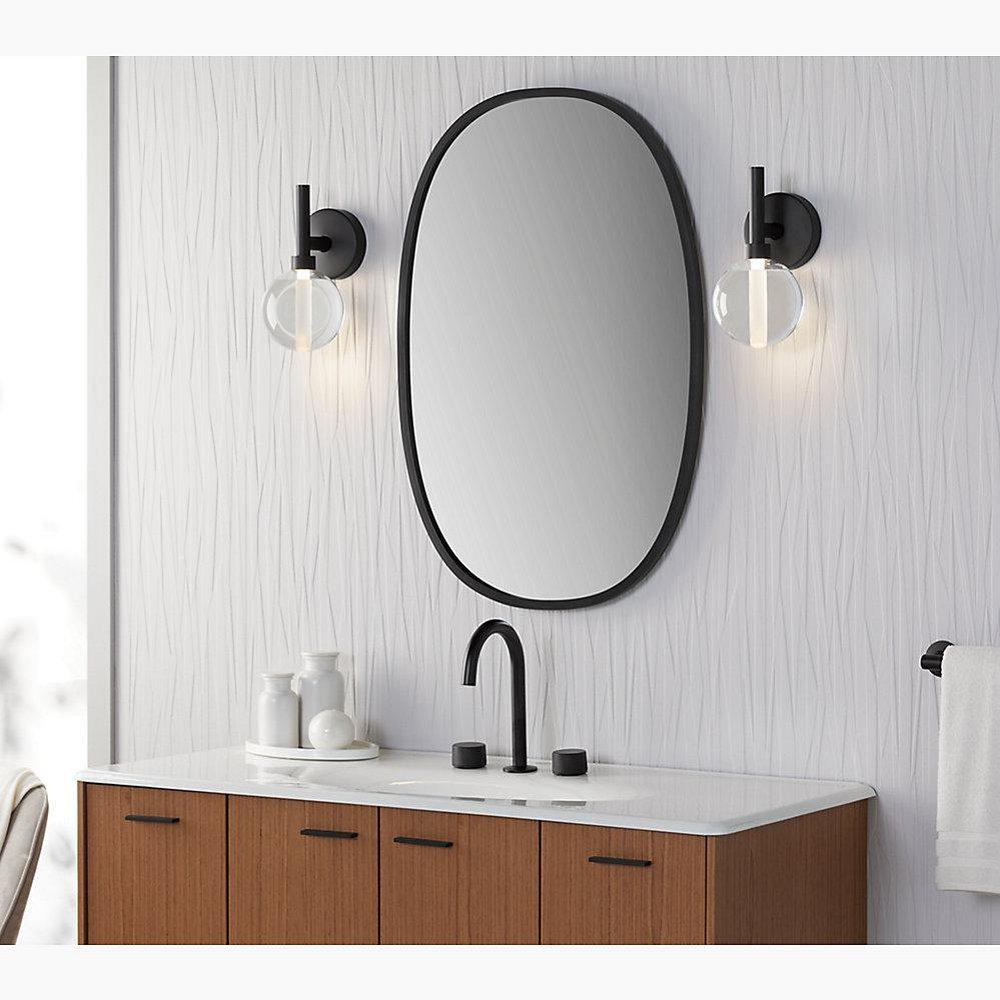 KOHLER Matte Black 10W 1-Light 12 in. Wall Sconce 