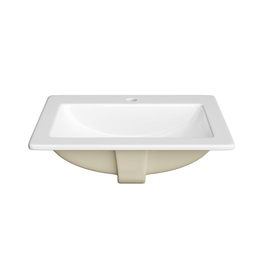 PROFLO&reg; White Drop-in Bathroom Sink 