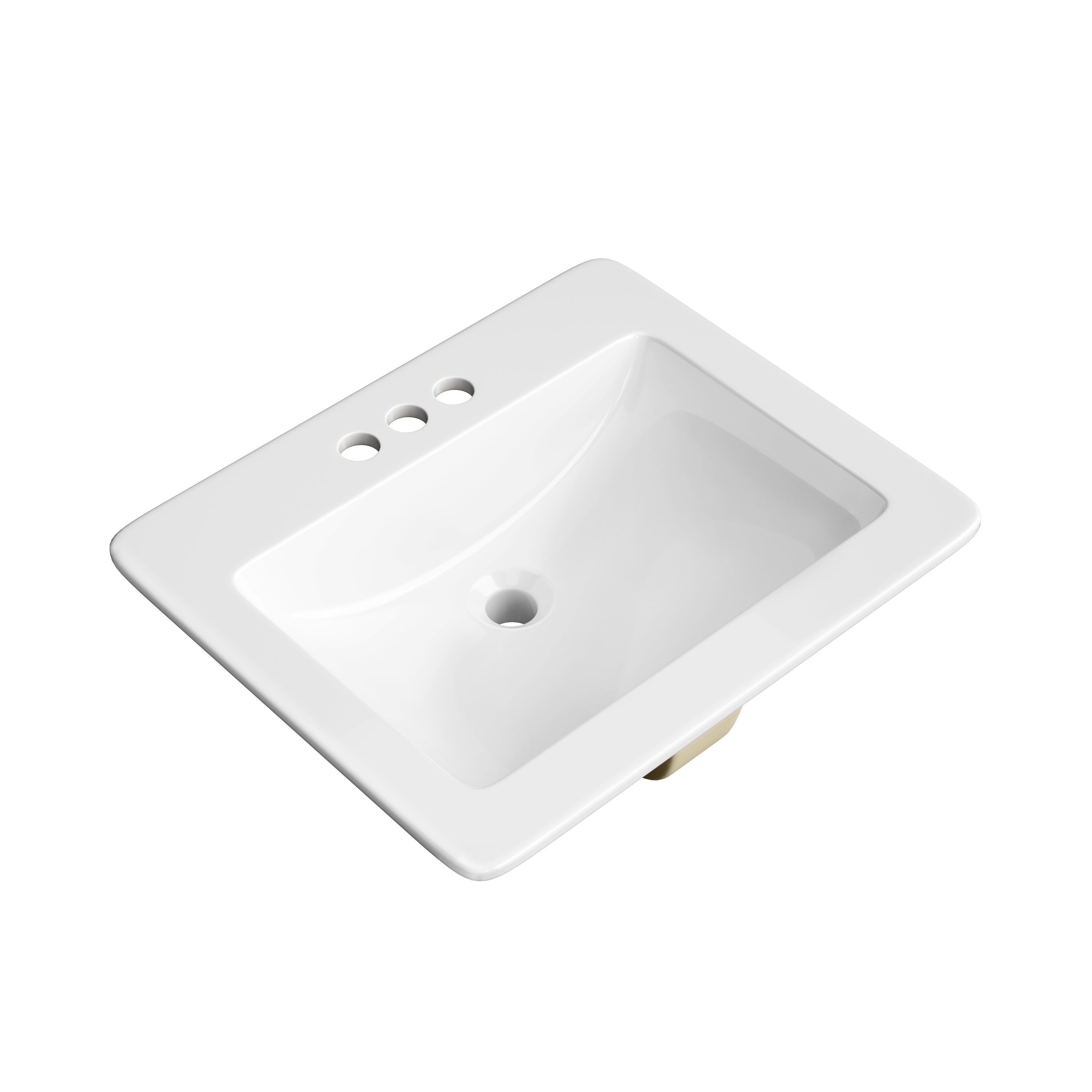 PROFLO&reg; White Drop-in Bathroom Sink 