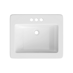 21-1/4 x 17-3/4 in. Rectangular Drop-in Bathroom Sink in White