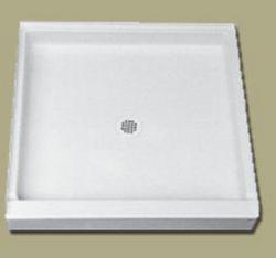 36 in. x 36 in. Shower Base with Center Drain in White