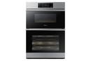 CONTEMPORARY SILVER STAINLESS 30" DOUBLE MWO COMBI WALL OVENS