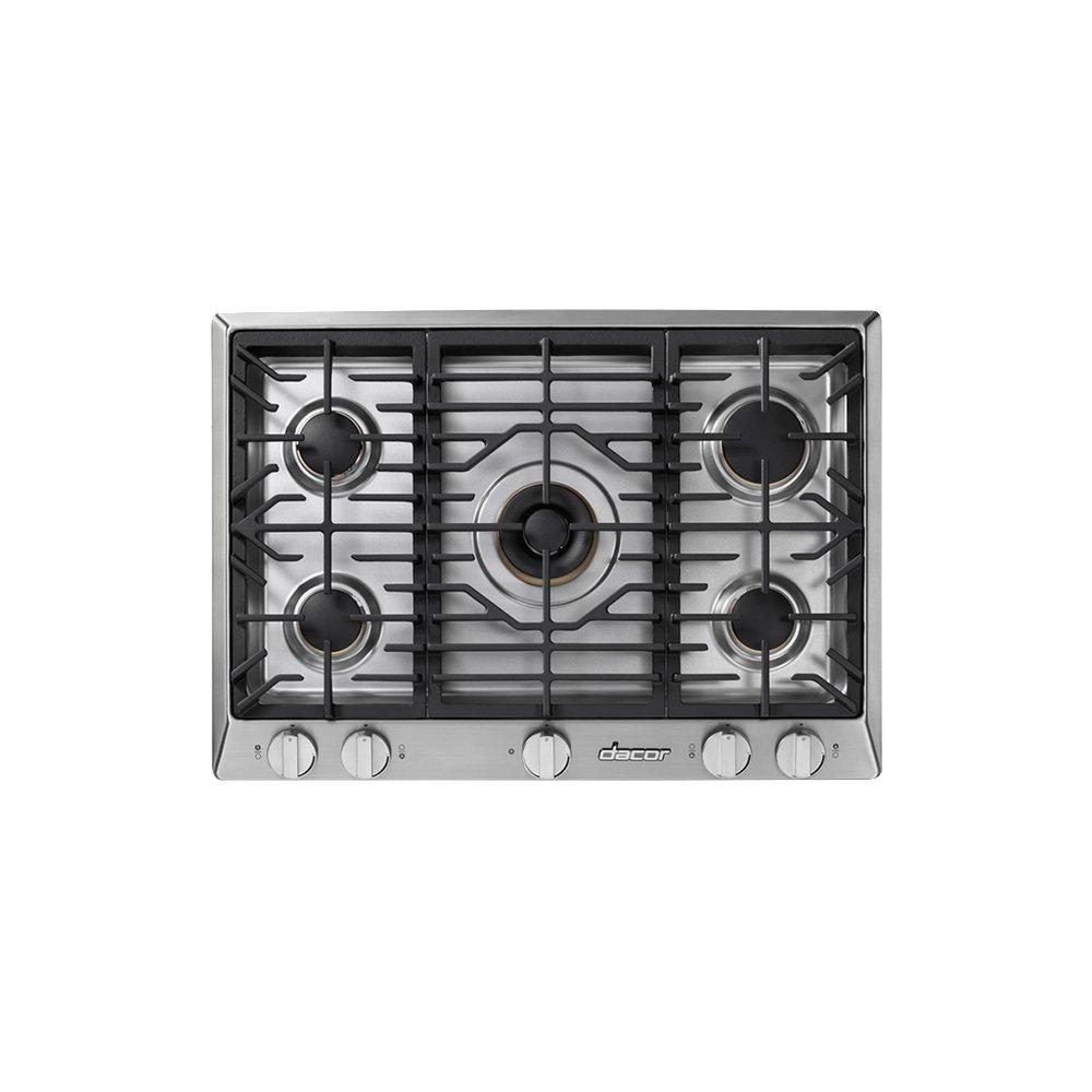 TRANSITIONAL SILVER STAINLESS 30" GAS COOKTOP 