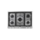 TRANSITIONAL SILVER STAINLESS 30" GAS COOKTOP 