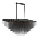 31 x 28-1/2 in. 126W 8-Tier 28-Light LED Art Deco, Contemporary, Geometric, Mid-century, Transitional and Luxe Chandelier in Black