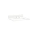 Signature Hardware Feathered White/White 25 x 22 in. Single Bowl Quartz Vanity Top 
