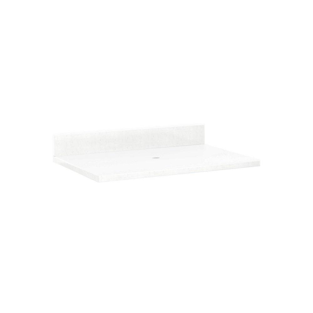 Signature Hardware Feathered White 31 x 22 in. Single Bowl Quartz Vanity Top 