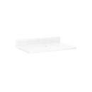 31 x 22 in. Single Bowl Quartz Vanity Top in Feathered White