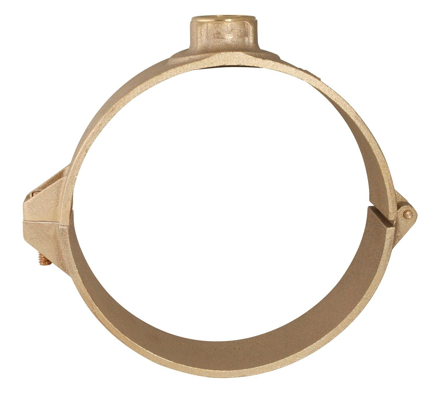 Ford Meter Box 6 in. CC Brass Saddle with Rubber Gasket and Silicon Bronze Strap 