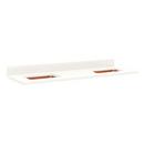 61 x 22 in. Double Bowl Quartz Vanity Top in Arctic Snow with Hammered Copper