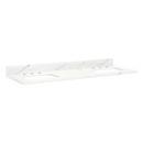 Signature Hardware Hailstone White 61 x 22 in. Double Bowl Quartz Vanity Top 