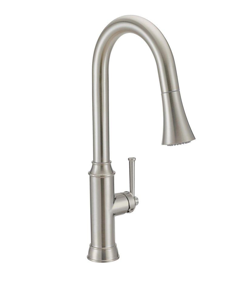PROFLO&reg; Brushed Nickel Single Handle Pull Out Kitchen Faucet 