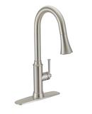 PROFLO&reg; Brushed Nickel Single Handle Pull Out Kitchen Faucet 