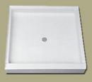 54 in. x 34 in. Shower Base with Center Drain in White