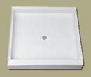 60 in. x 32 in. Shower Base with Center Drain in White