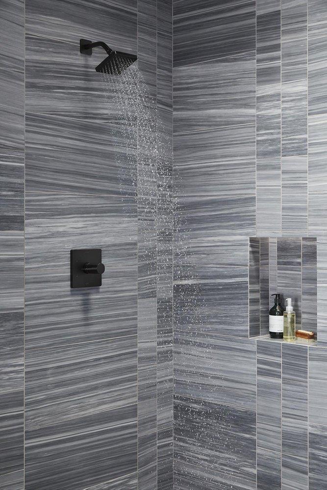 KOHLER Matte Black Single Handle Bathtub & Shower Faucet (Trim Only) 