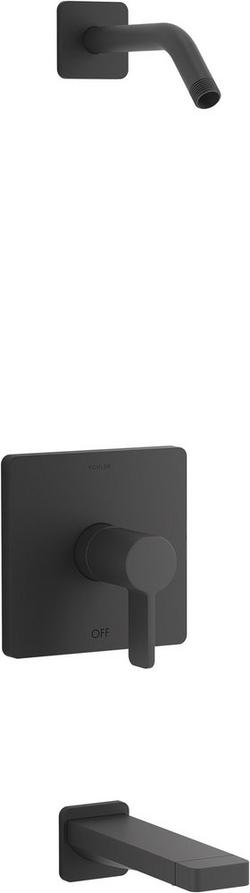 Single Handle Bathtub & Shower Faucet in Matte Black (Trim Only)