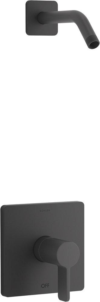 KOHLER Matte Black Single Handle Not Included Shower Faucet (Trim Only) 