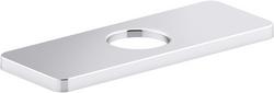Brass Flat Escutcheon in Polished Chrome