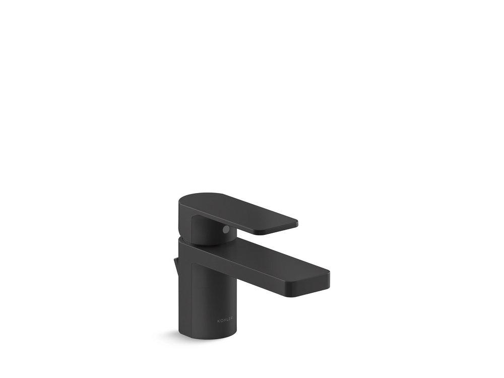 KOHLER Matte Black Single Handle Monoblock Bathroom Sink Faucet Lever Handle 