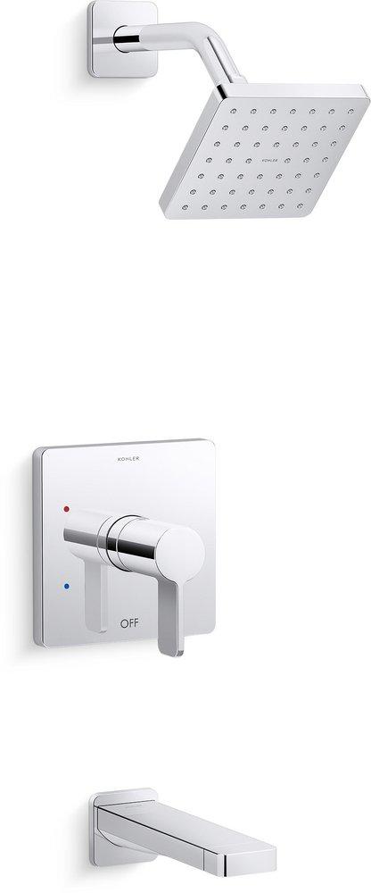 Single Handle Bathtub and Shower Faucet in Polished Chrome (Trim Only) 