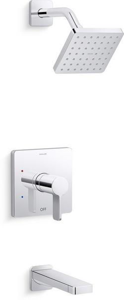 One Handle Single Function Bathtub and Shower Faucet in Polished Chrome (Trim Only)