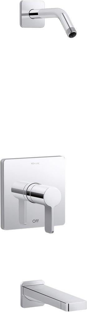 KOHLER Polished Chrome Single Handle Bathtub & Shower Faucet (Trim Only) 