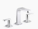 KOHLER Polished Chrome Two Handle Widespread Bathroom Sink Faucet 