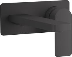 Single Handle Wall Mount Bathroom Sink Faucet in Matte Black