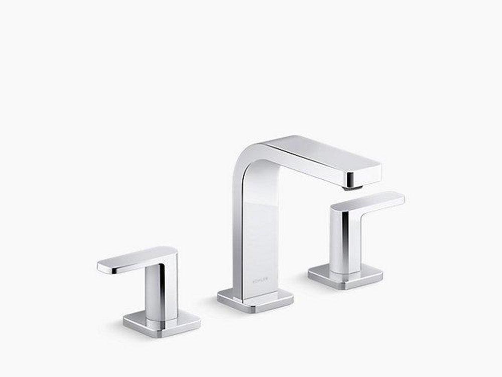KOHLER Polished Chrome Two Handle Widespread Bathroom Sink Faucet 
