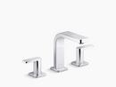 KOHLER Polished Chrome Two Handle Widespread Bathroom Sink Faucet 