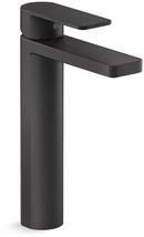 KOHLER Matte Black Single Handle Monoblock Bathroom Sink Faucet 