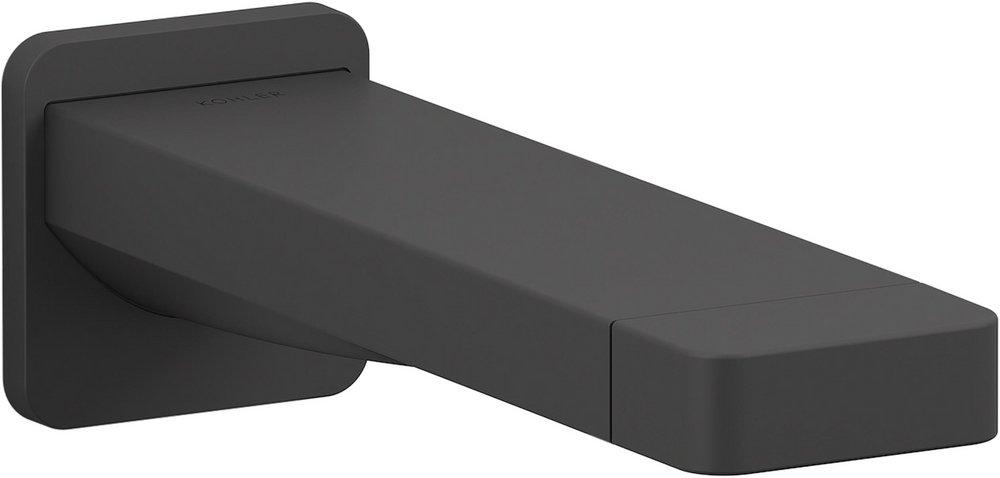 KOHLER Matte Black 1/2 in. Metal Slip Fit Spout 