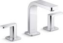 KOHLER Polished Chrome Two Handle Widespread Bathroom Sink Faucet 