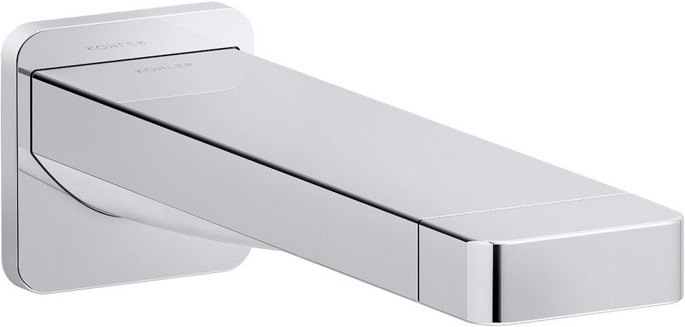 KOHLER Polished Chrome 1/2 in. Metal Slip Fit Spout 