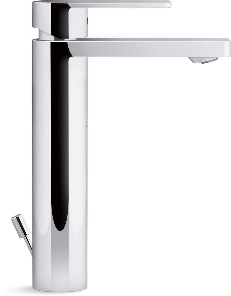 KOHLER Polished Chrome Single Handle Monoblock Bathroom Sink Faucet Lever Handle 
