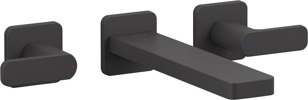 KOHLER Matte Black Two Handle Wall Mount Filler (Trim Only) 
