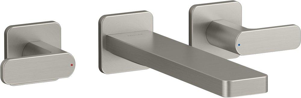KOHLER Vibrant&reg; Brushed Nickel Two Handle Wall Mount Filler (Trim Only) 