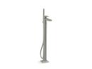 KOHLER Vibrant&reg; Brushed Nickel Single Handle Floor Mount Filler (Trim Only) 