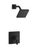 One Handle Single Function Shower Faucet in Matte Black (Trim Only)