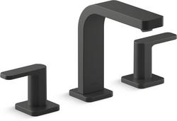 Two Handle Widespread Bathroom Sink Faucet in Matte Black