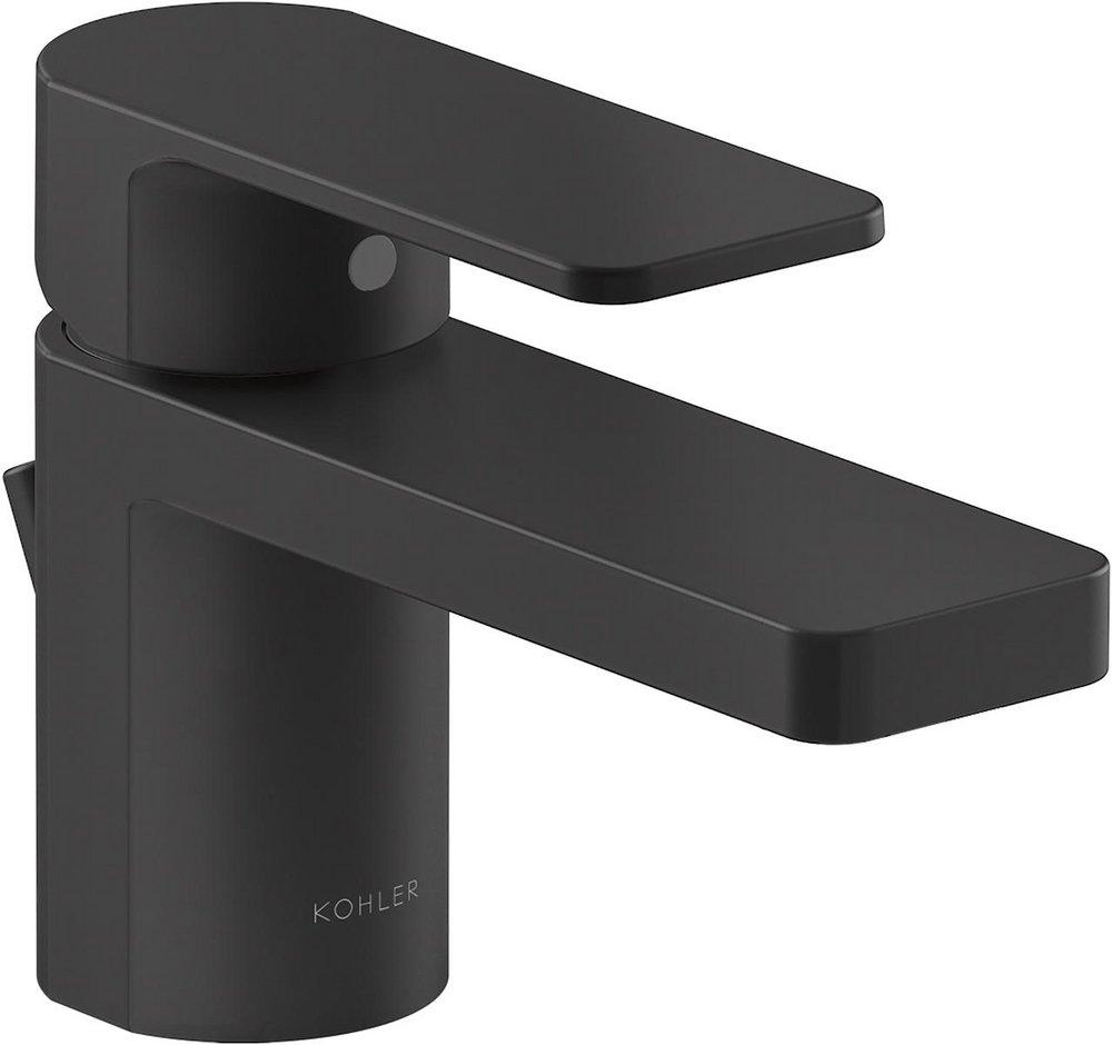 KOHLER Matte Black Single Handle Monoblock Bathroom Sink Faucet 